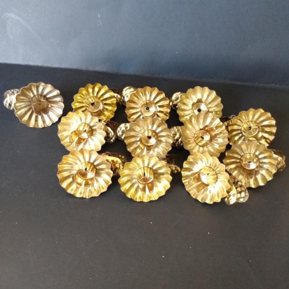 Vintage 12 Metal clip tree candleholders